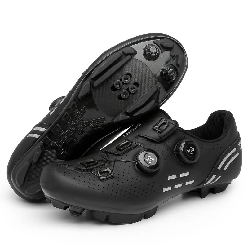 Fietsschoenen Heren mountainbike- en racefietsschoenen, lichtgewicht en ademend, geschikt voor snel rijden, off-road, SPD-MTB