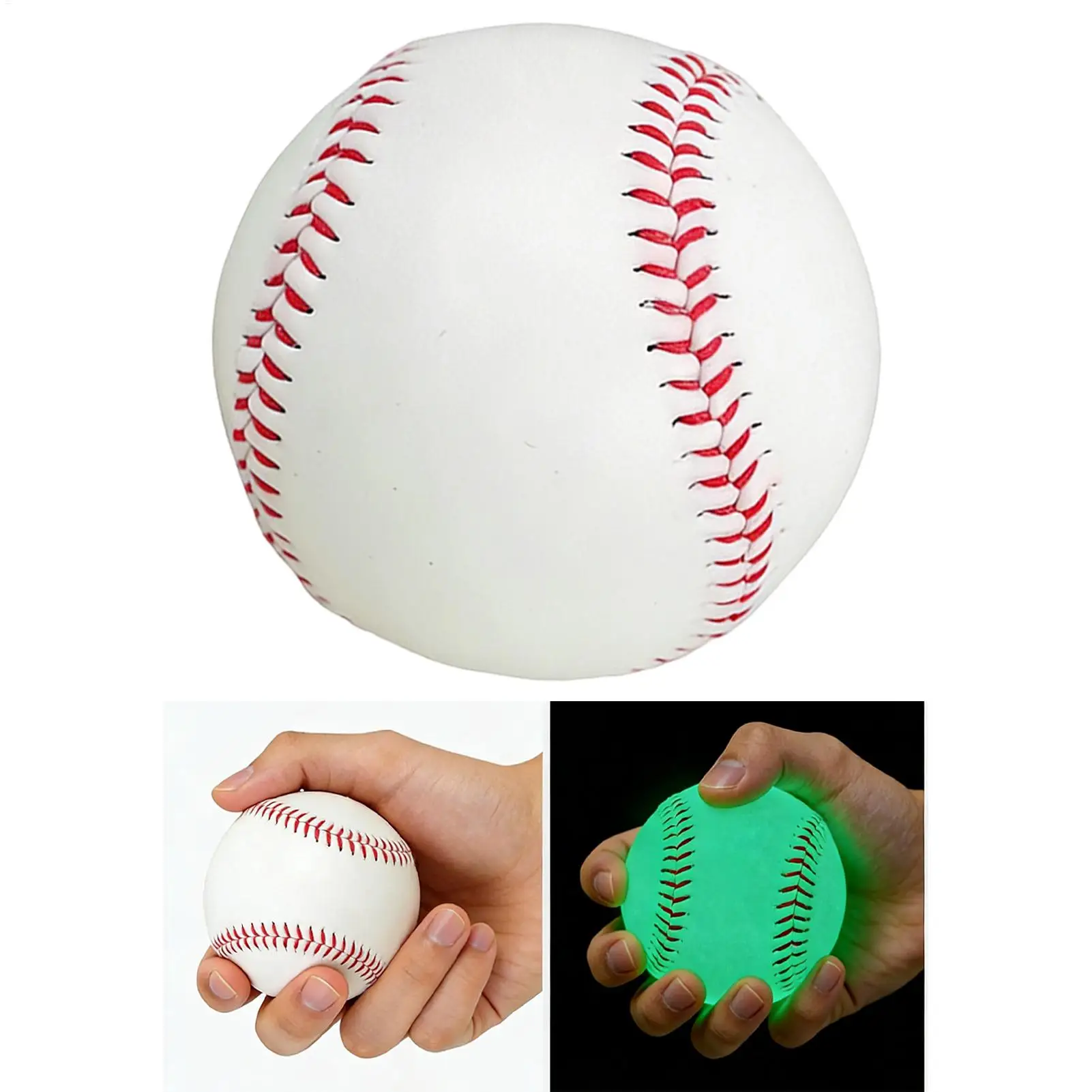 

Glow Baseball Practice Glow-In-The-Dark Softball Luminous Training Baseball for Indoor Outdoor Backyard Sports Coaching Leisure