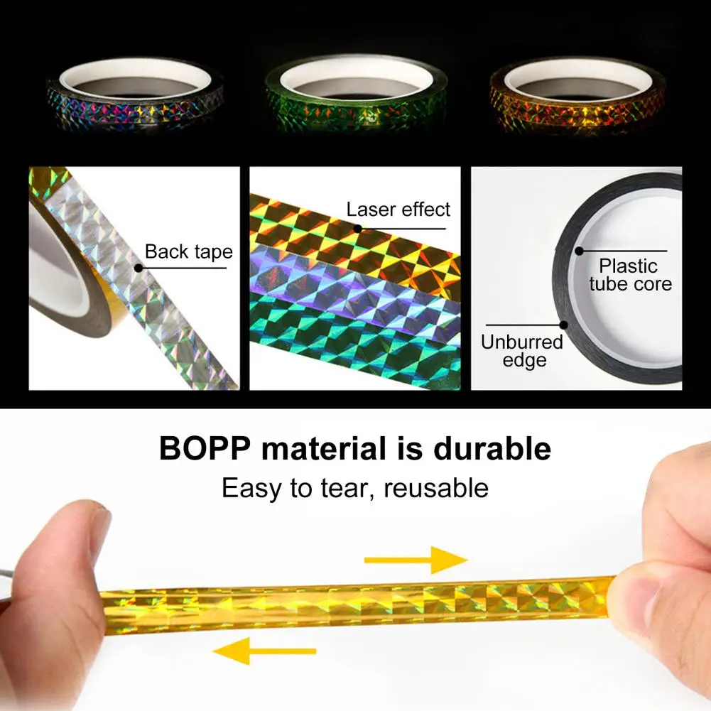 

1 Roll 50M Fishing Lure Reflective Sticker Waterproof Artificial Bait Reflective Tape Adhesive Film Fishing Accessories
