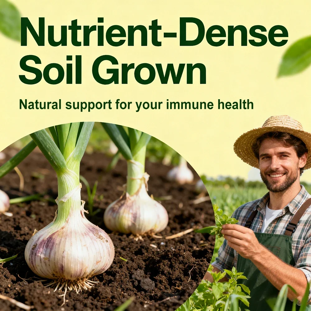 Garlic Capsules, Dietary Supplement, Supports Heart Health and Circulation, Antioxidant, Immune Health - Non-GMO, Gluten-Free