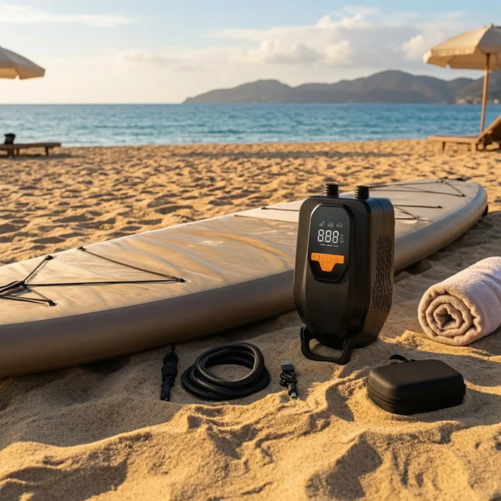 Handheld Air Pump Electric Inflator for Inflatable Boat Kayak Air Bed with Deflate Function Camping Essentials