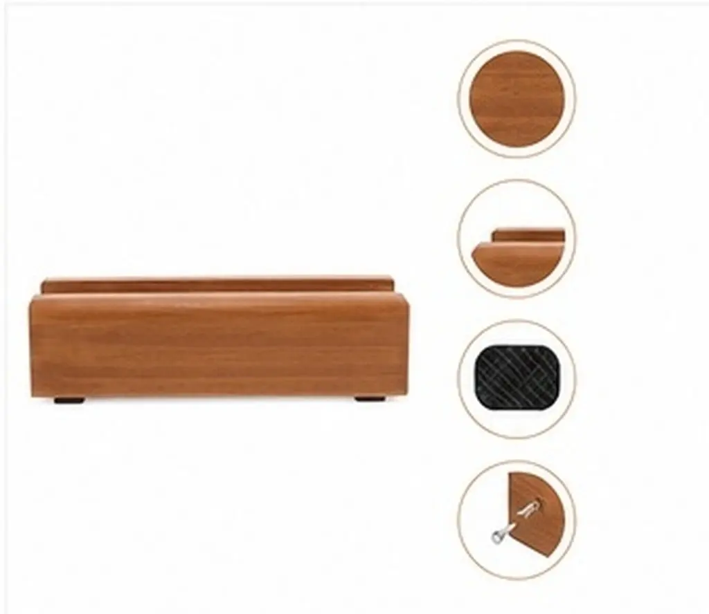 Luxury Solid Wood Floor Mirror Stand Holder for Full Length Mirror Non-Slip Stable Base Timeless Warm Finish Home Living Space