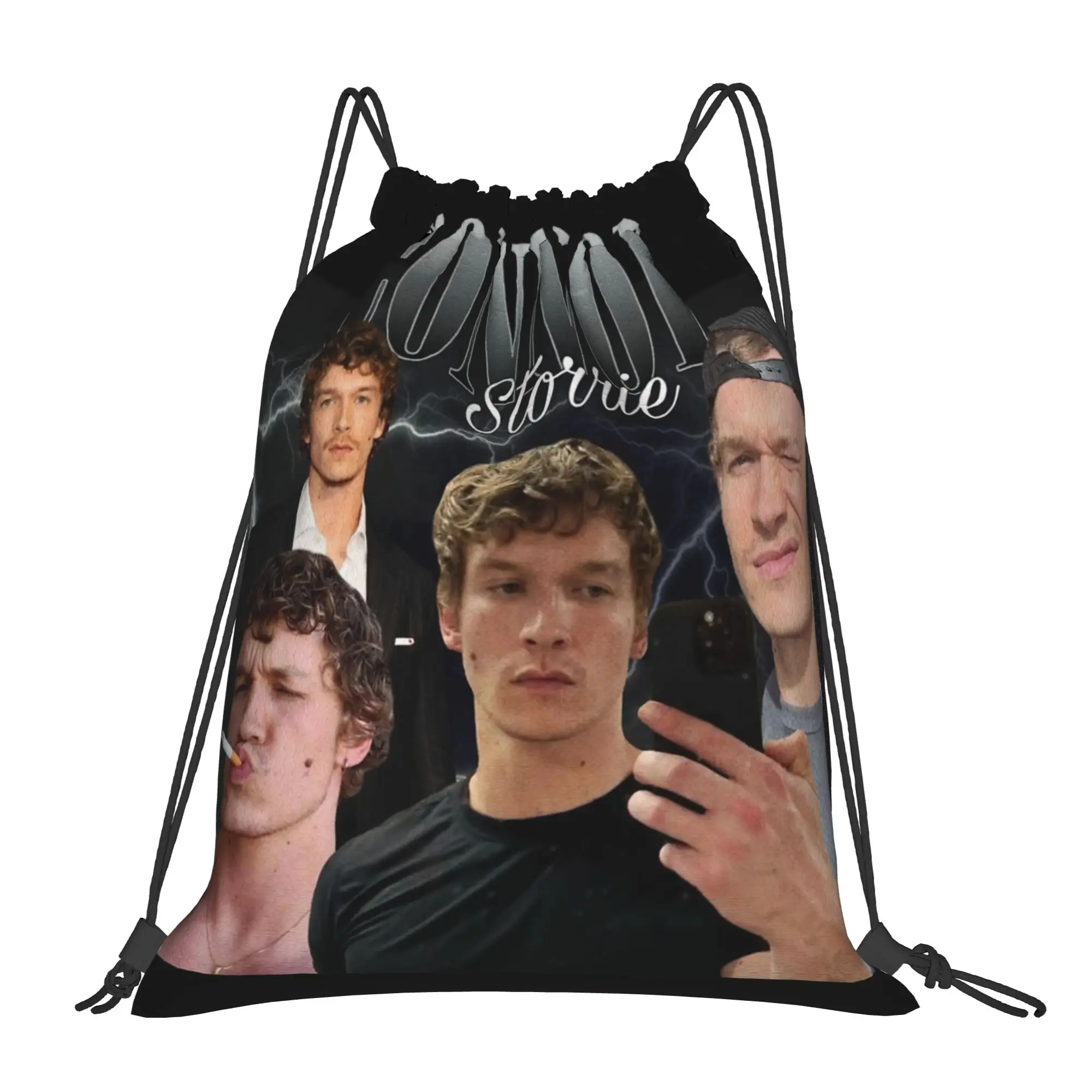 

Connor Storrie Heated Rivalry Vintage Drawstring Backpack Gym Sports Sackpack Water Resistant String Bags for Running