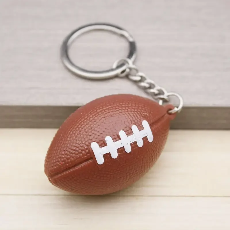 Mini Rugby Keychain American Football Pendant Helmet Keychain Rugby Pendant Sports Party Team Souvenir Athletes Rewards Favors