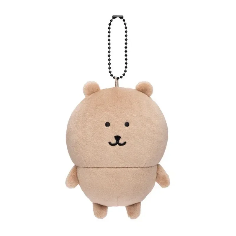 Self-deprecating Bear Nagano Black Leather Plush Doll Pendant Anime Cartoon Hiyaki Bear Doll Bag Pendant Keychain Kawaii Gift