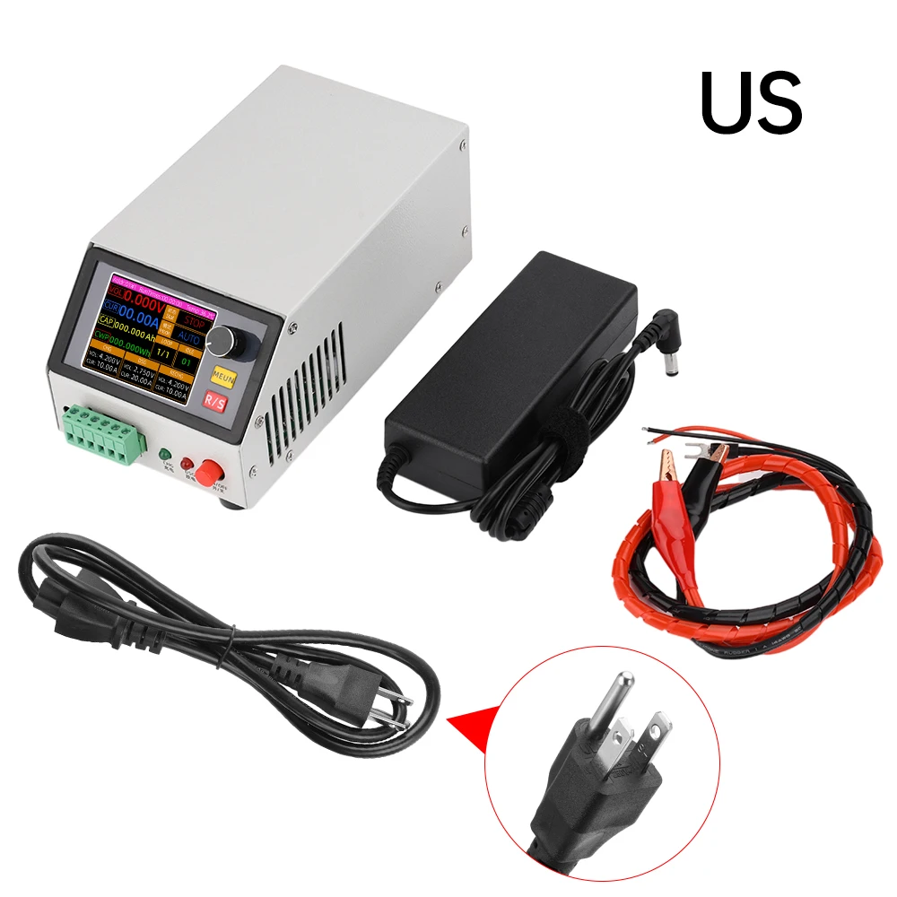 Integrated Battery Capacity Tester Electronic Load Tester Meter Constant Current Electronic Load Tool 10A Charge 20A Discharge