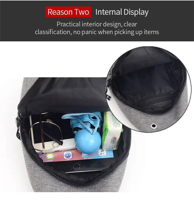 Brusttaschen für Herren, lässige Hüfttaschen, kleine Reise-Tragetaschen für kurze Reisen, wasserdichte Schulter-Crossbody-Taschen für Herren, Handtaschen aus Nylon – Detail 7