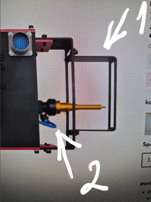 Accessories required by a customer ，marked 1 and 2  accessories