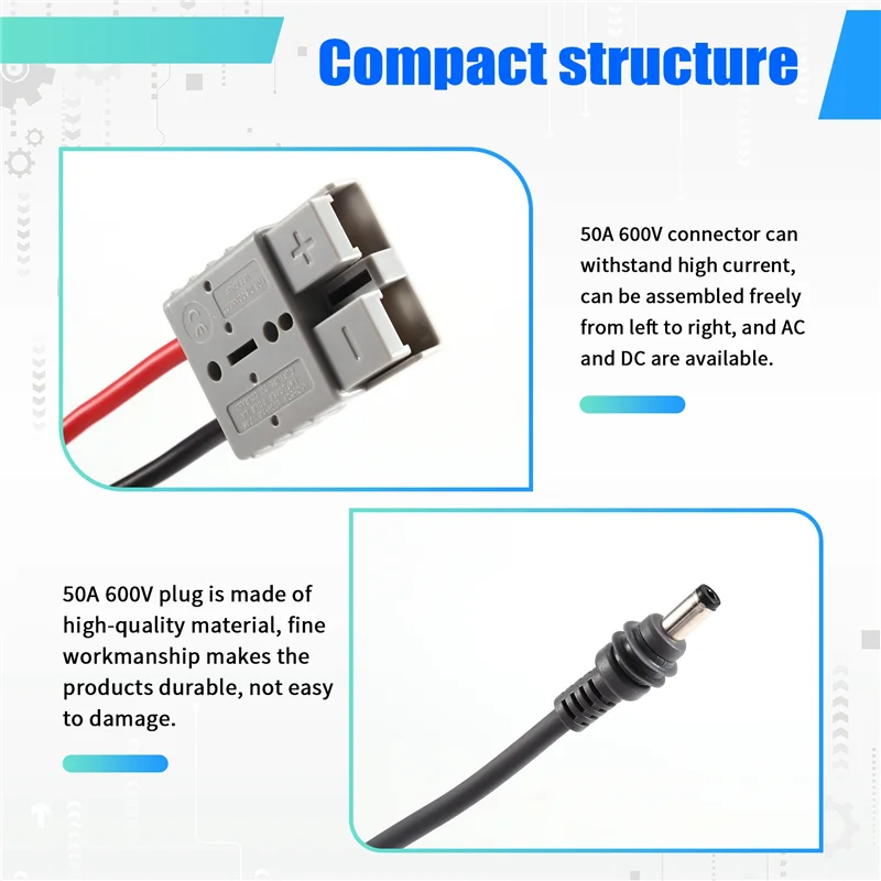 

Настоятельно рекомендуется для вилки Starlink Mini To Anderson 50A 600V Кабель питания постоянного тока Водонепроницаемый удлинитель с кабелем постоянного тока 2 метра Co