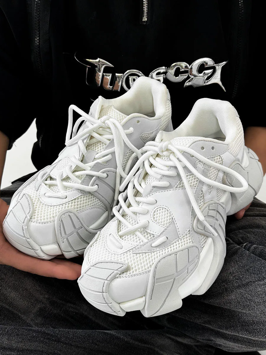 New Men's and Women's Fashion Breathable Casual Sports Shoes Designer Men's and Women's Mesh Thick-soled Big-headed Sports Shoes
