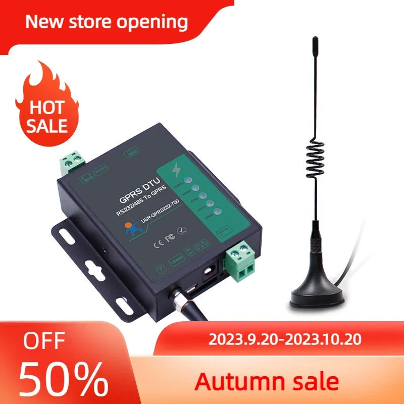 Módulo De Transmissão Sem Fio, RS232 + 485 Serial para GPRS DTU GSM, USR-GPRS232-G730