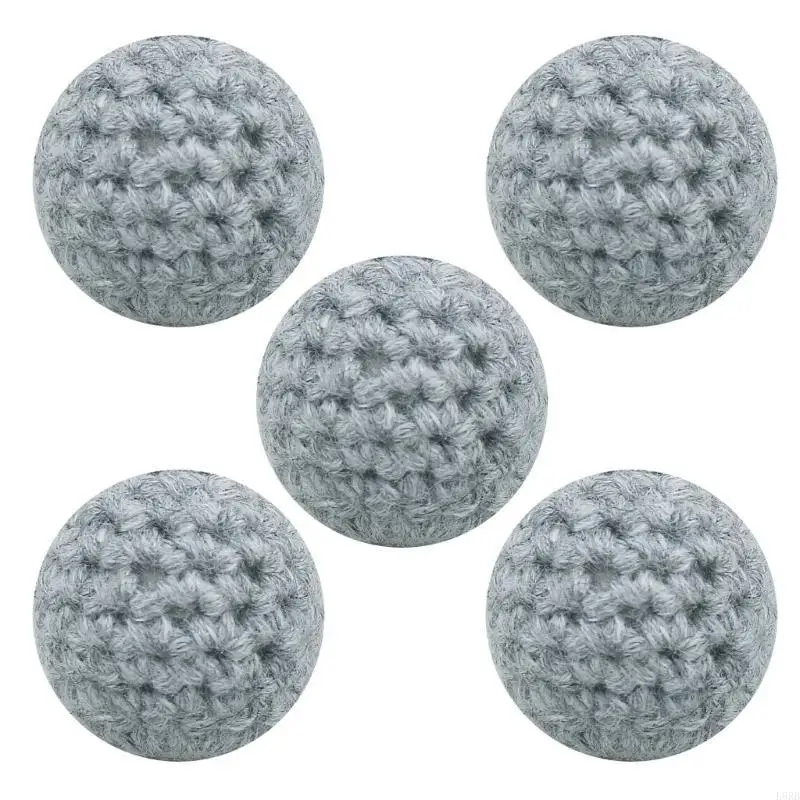 

5Pcs Colored Crochet Beads Colored Craft Beads for Crafting Pacifier Clip L8RB