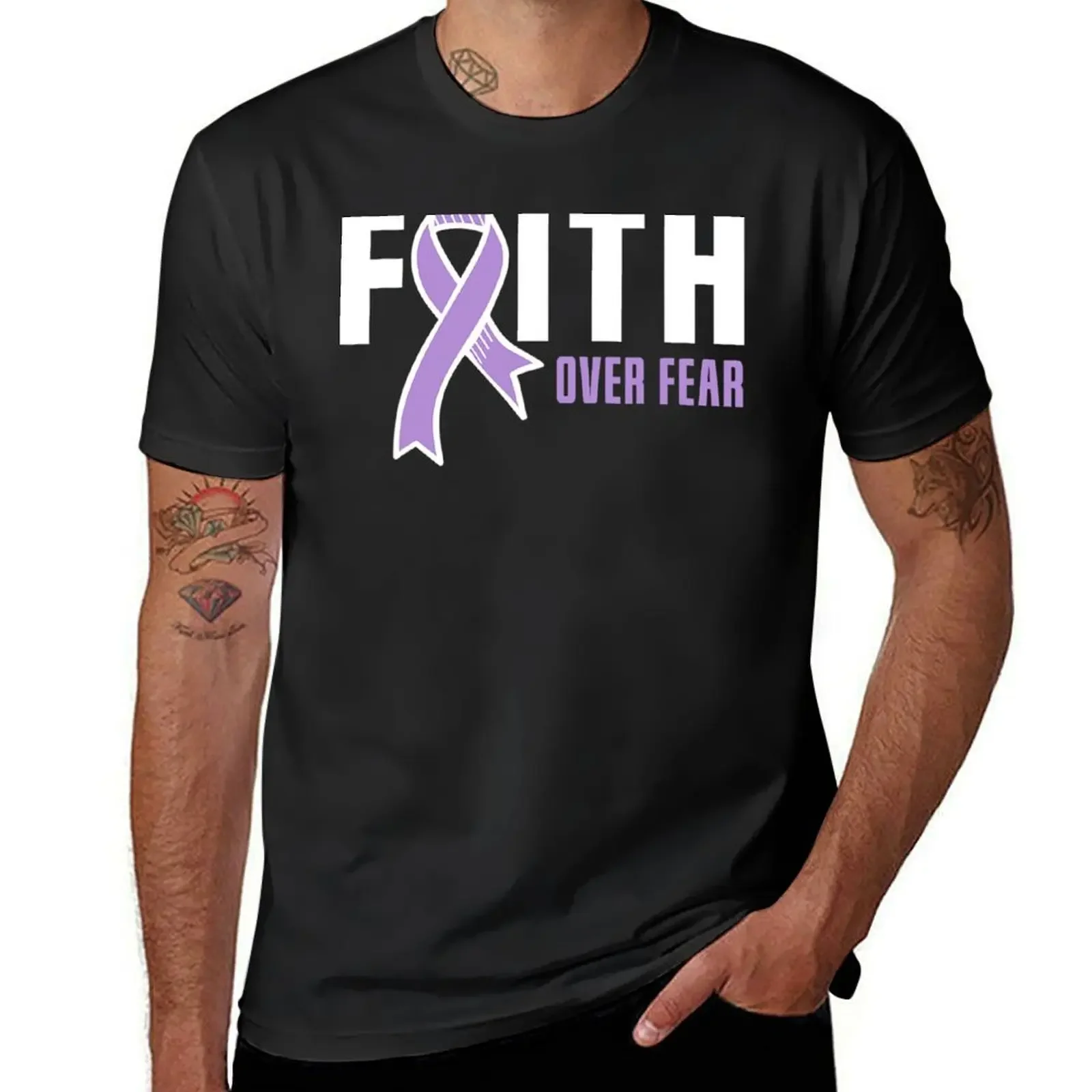 

Cystic Fibrosis Faith Fear God Cystic Fibrosis Warrior T-Shirt sports fans cotton man t-shirts graphics shirts graphic tee men