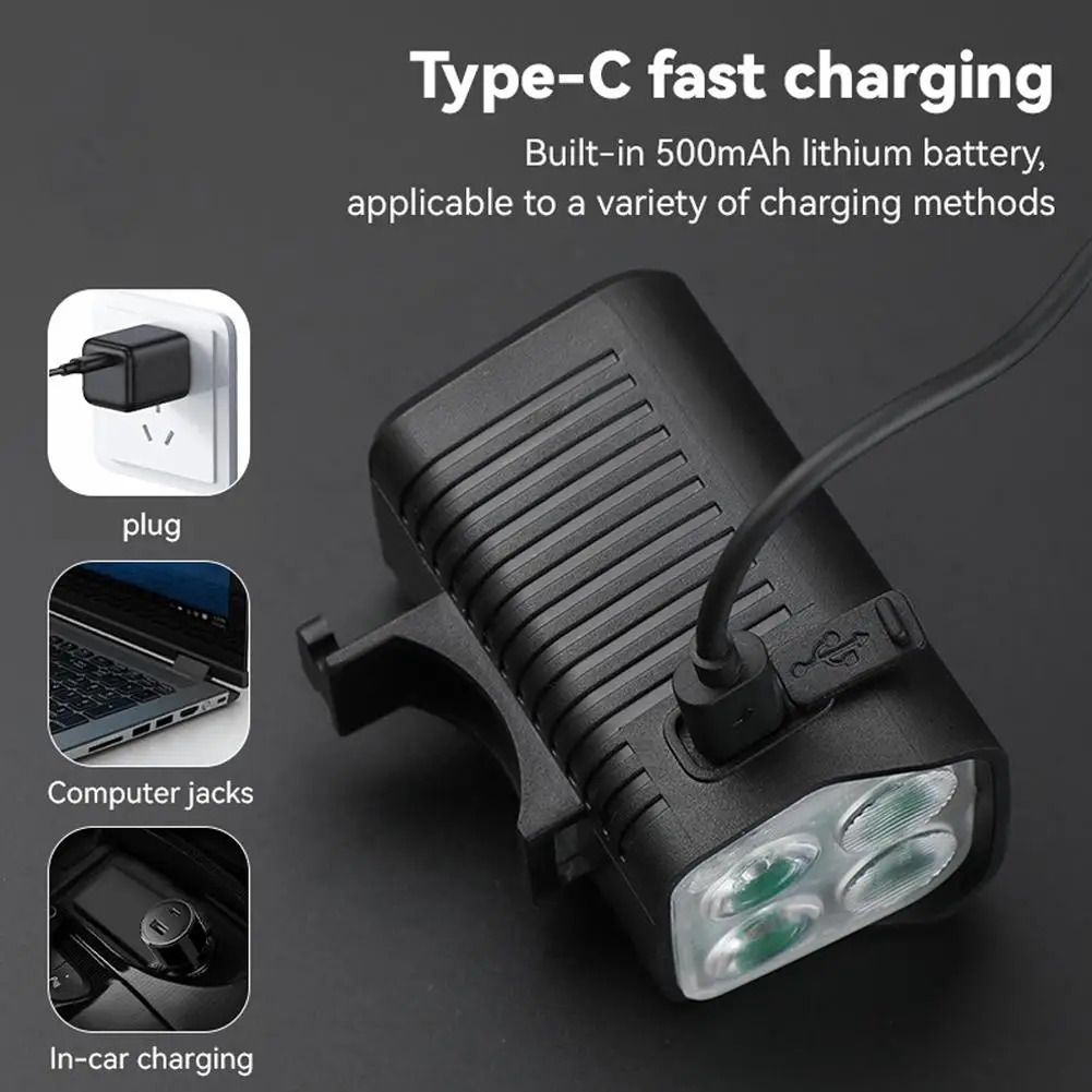 Bicycle Light with Horn USB Rechargeable LED Waterproof MTB Bike Dark Night Outdoor Riding Headlight and Rear Bike Light