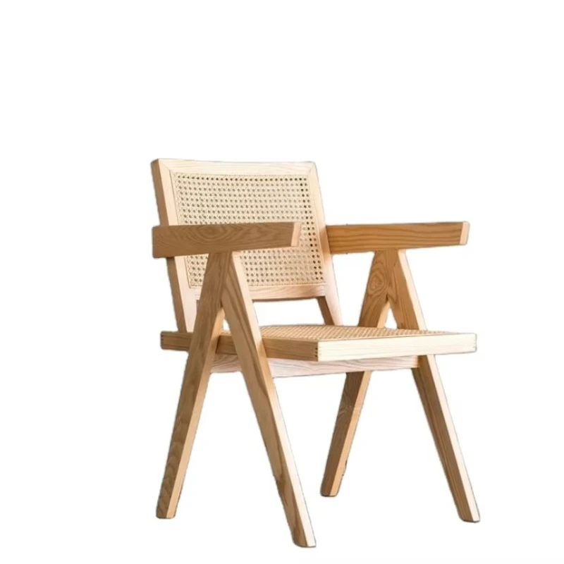 

Плетеное садовое кресло из ротанга, деревянное, для отдыха на открытом воздухе, обеденный стул для сада