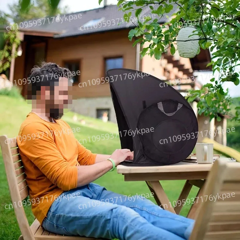 

Laptop hood folding 17-inch outer shot outdoor sunshade, rain and sand-proof wind and snow protective cover 1