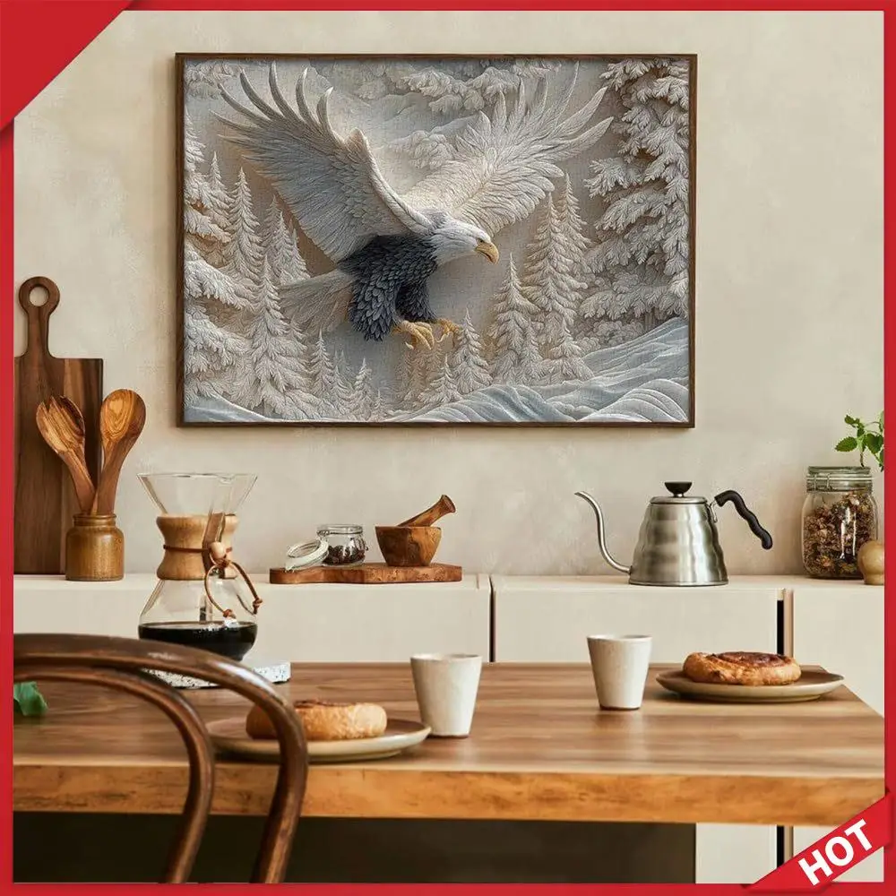 

Пазл из 1000 деталей: Резной орёл в полёте, пазл с изображением дикой природы, художественный пазл с орлом, пазл с животными для взрослых