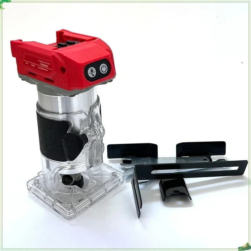 800W Cordless Compact Router 5-Speeds Woodworking Trimming Machine 30000RPM Brushless Electric Trimmer For Milwaukee Battery