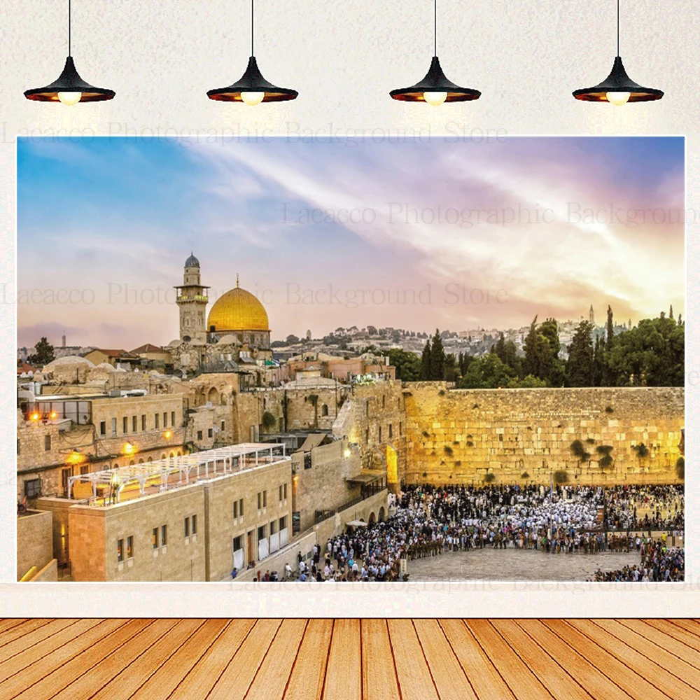 

Jerusalem Holy City Cityscape Background Islamic Dome Building Jerusalem Photography Background Living Room Decoration Banner