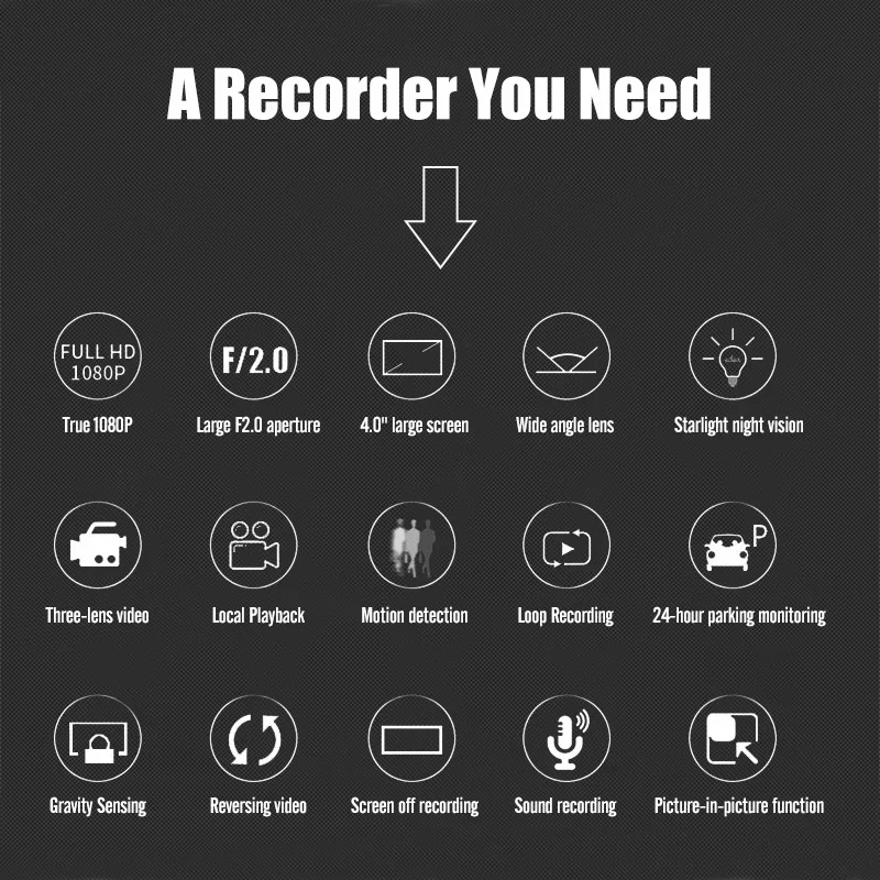 2025 حار 3.16 بوصة IPS شاشة السيارات داش كام بالجملة 4K 3-قناة داش مع زاوية عدسة مزدوجة TFT نوع الشاشة