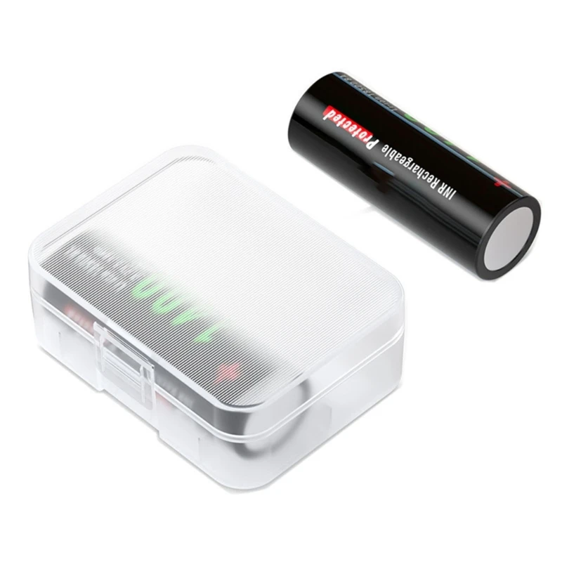 Clear Battery Storage Case for 2x18650 or 3x16340 Batteries Protect Your Batteries, Prevent Short Circuits and Dust K1KF