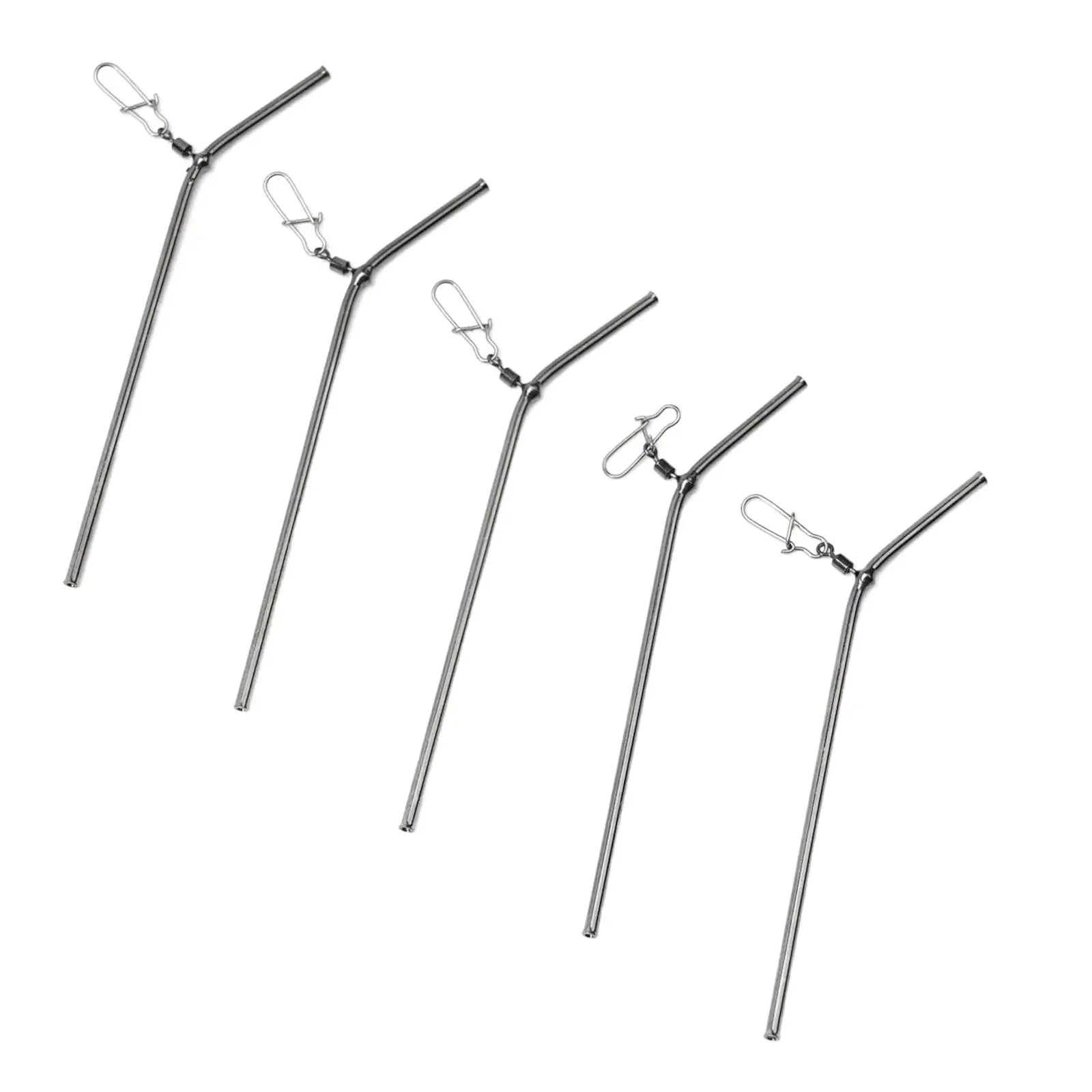 5PCS Small Style Brass Tube Fishing Tackle 5/7/9cm Anti Tangle B-Ooms Small Copper Tube Balance Sea Fishing Balance Connector