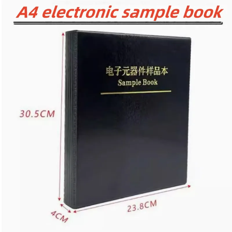 

Книга пустых образцов: буклет с компонентами формата А4, образец компонентов, пустая книга, электронные компоненты, чип-резистор, конденсатор, индуктивный