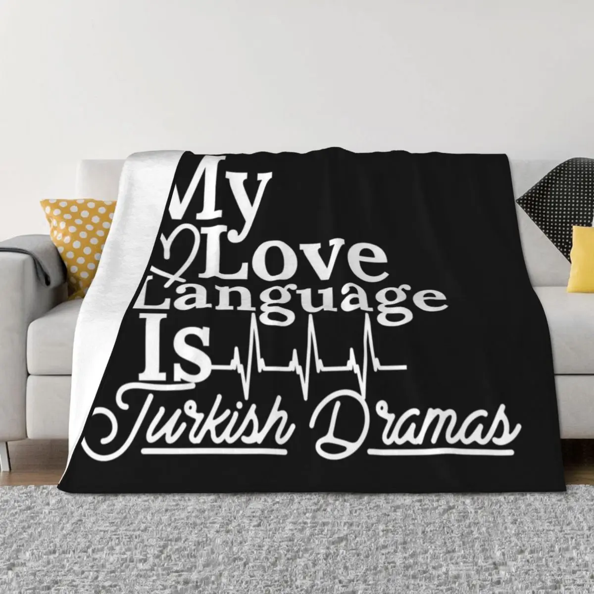 بلدي لغة حب الدراما التركية رمي بطانية منقوشة على الأريكة لينة كبيرة فروي الزخرفية رمي البطانيات