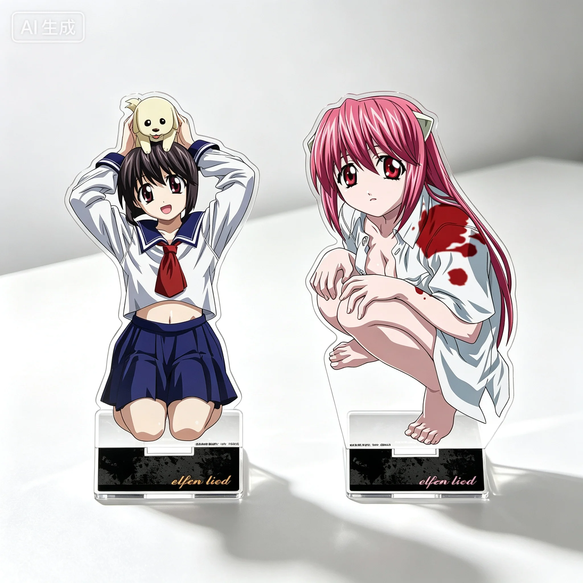 Anime Elfen Lied Nana Nyu Lucy Acrylic Stand Model Plate Keychains Desktop Ornament Gifts For Friends