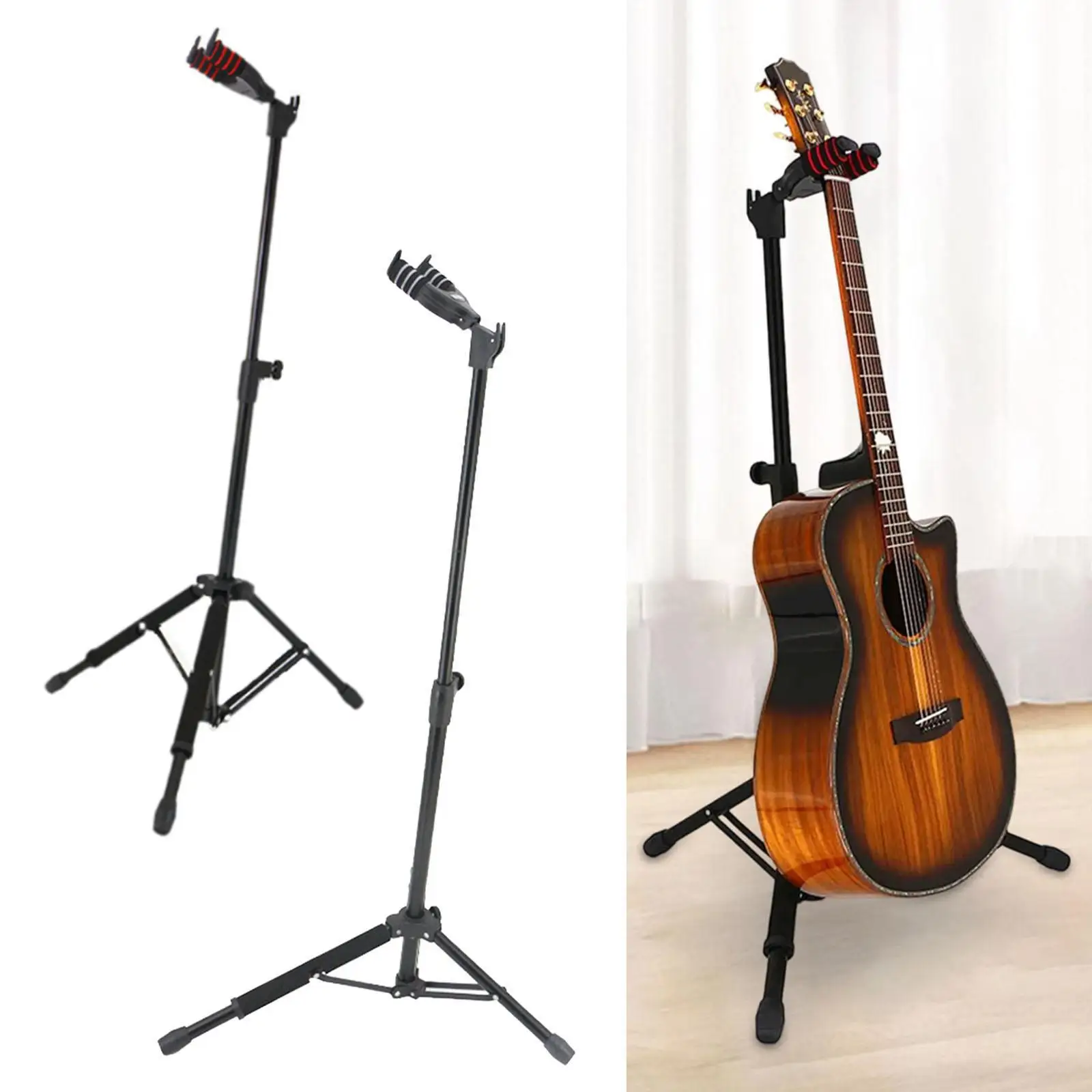 

Folding Guitar Stand Music Instrument Rack Vertical Guitar Support for String Instrument Bass Electric Guitar Cello Accessories