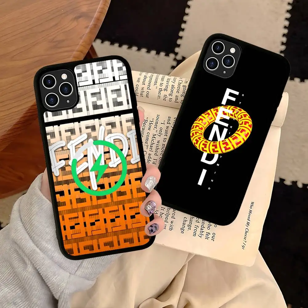 Funda de Teléfono con Logotipo F-fendi de Lujo para iPhone 17 16 13 14 15 11 12 Pro Max Plus, Compatible con Magsafe, Carcasa Magnética