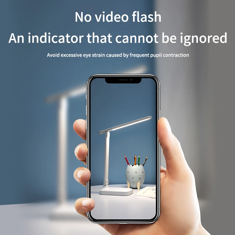 Led Desk Lamp 3 Color Stepless Dimmable Touch Foldable Table Lamp Bedside Reading Eye Protection Night Light DC5V USB Chargeable