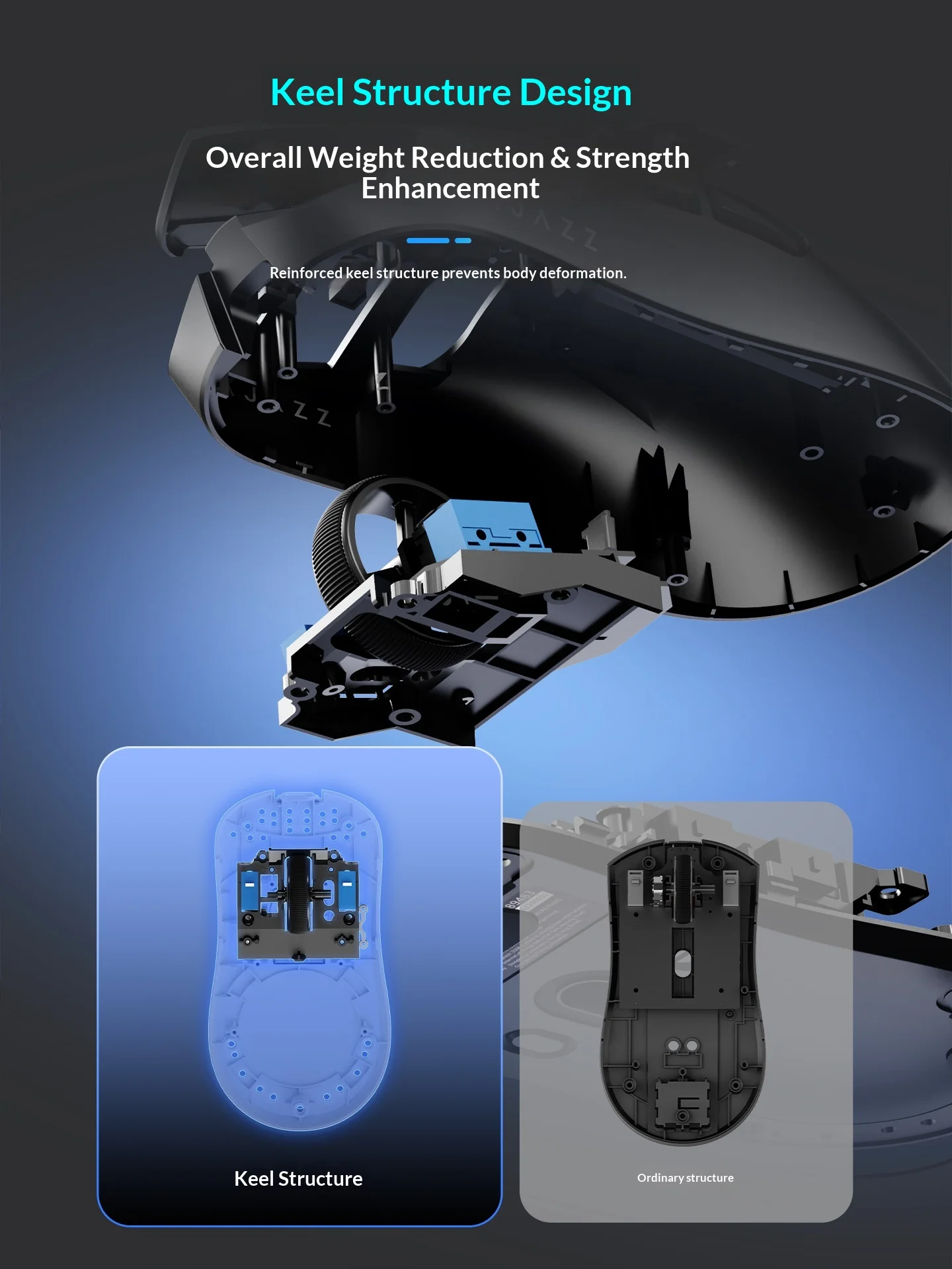 Ajazz AJ200P Wireless Gaming Mouse Bluetooth PAW 3395 Sensor AI Dragon Frame Structure Ergonomic For Laptop PC Esports Gamers PC