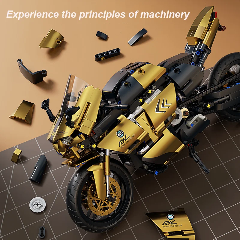 مجموعة مكعبات بناء الدراجات النارية الشهيرة الجديدة مجموعة نماذج الدراجة النارية الفائقة للأطفال ألعاب السباق الفنية هدية للأولاد والبنات لعب الأطفال #2