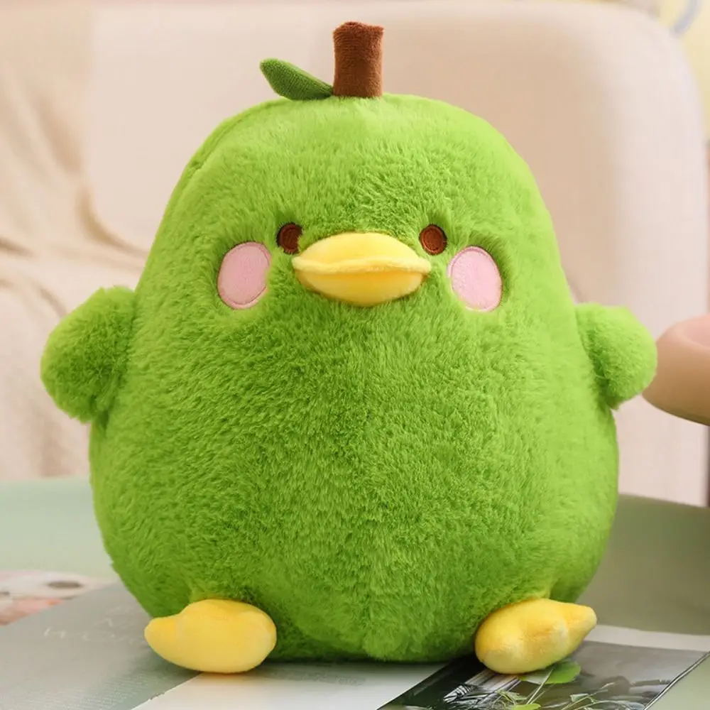 Ojos 3d presionando música pato de peluche juguete simulación pato relleno juguete de peluche peludo suave pato amarillo muñeco de peluche amigos regalos de cumpleaños