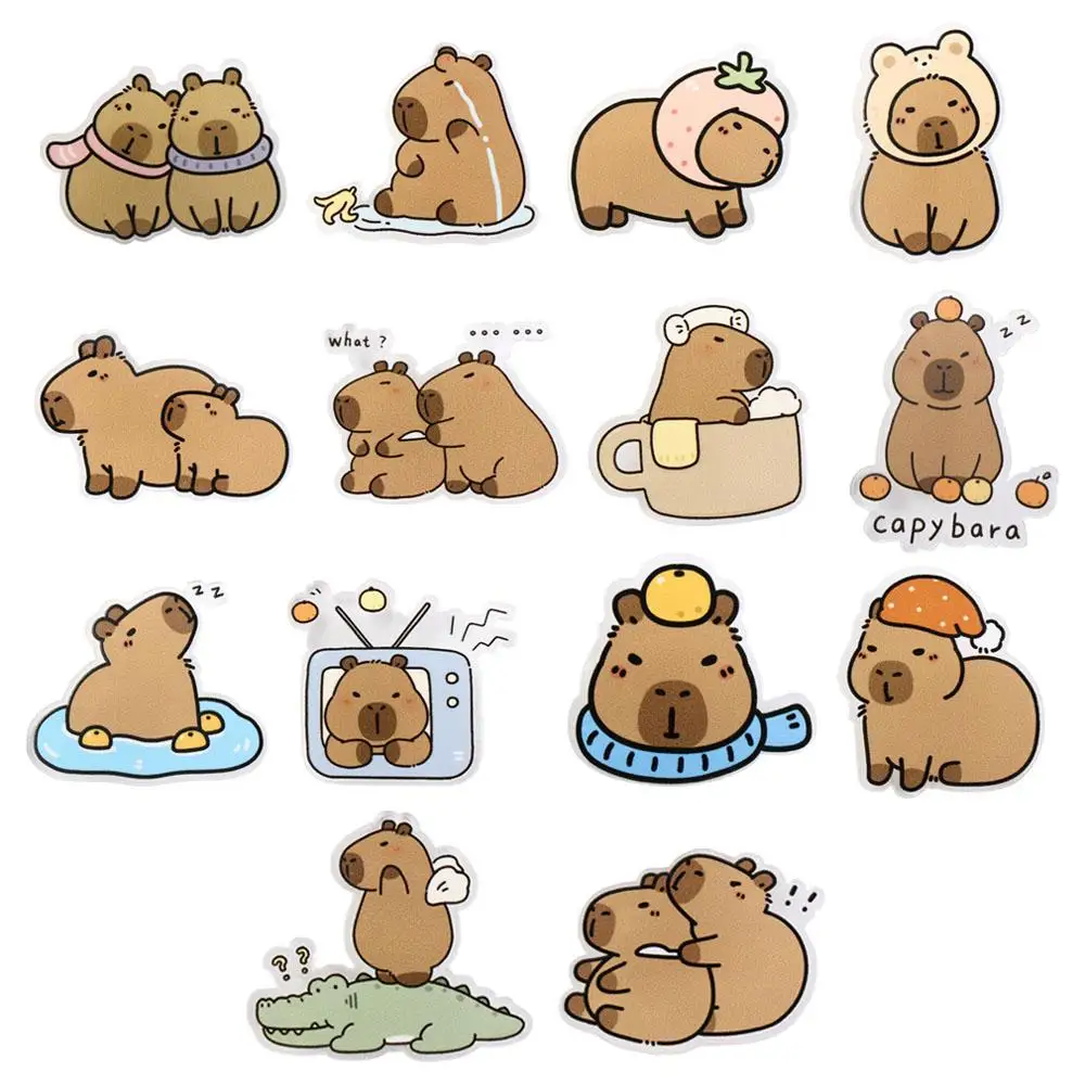 Lovely Acrylic Capybara Pin Funny Cartoon Animal Brooch For Girl Children Backpack Decor Exquisite Badge Pin Gifts