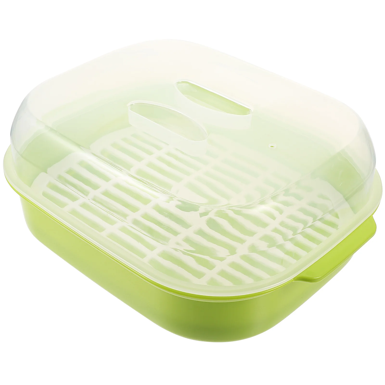 

1Pcs Steamer Basket Microwave Safe Food Steamer for Buns Dumplings with Vent Hole and Leak Barrier Reusable Kitchen Cookware