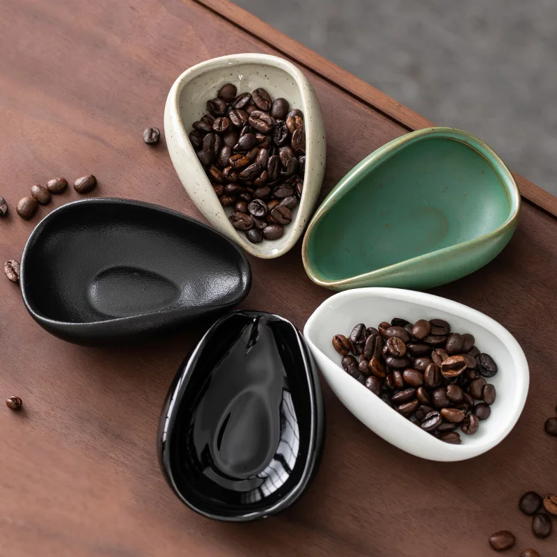 

1pcs Coffee Bean Measuring Plate, Balance, Bean Plate, Coffee Powder, Ceramic Measuring Cup Weighing