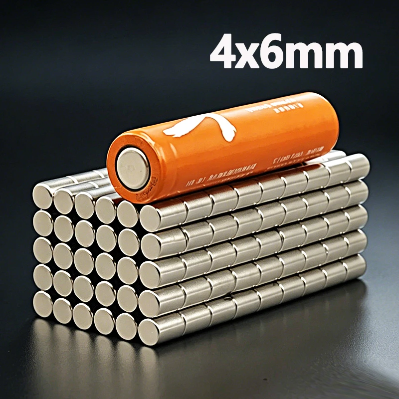 4x6mm Magnet N35 NdfeB 20-500pcs Small Round Shape Neodymium Permanent Magnetic Imanes 4*6mm Accessory Fridge Craft Diy Magnet