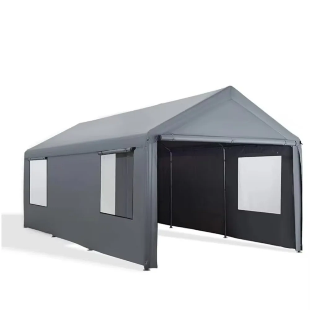 Wholesale Outdoor Portable PE Park Carport Tent Foldable Car Garage Tent with Window