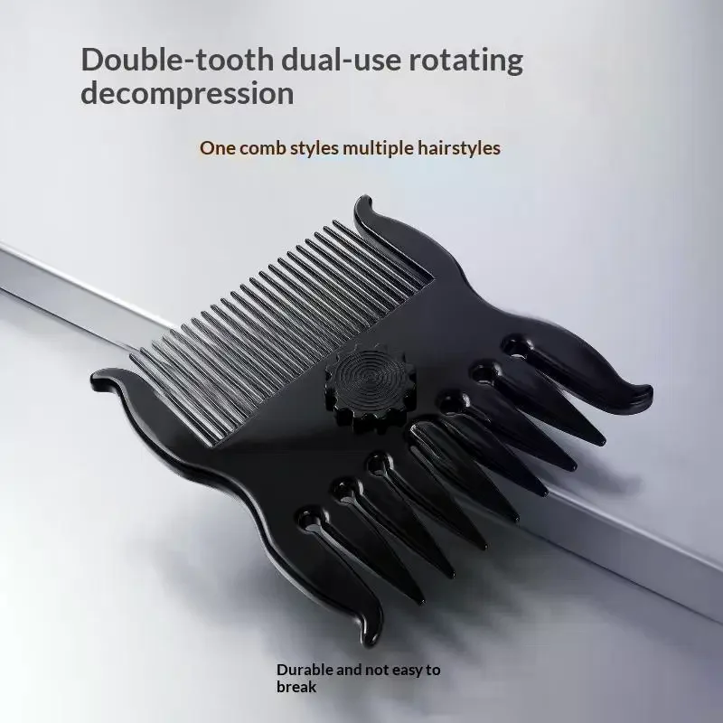 1Pcs Men Oil Head Styling Combs Dual Tooth Detangle Comb Bristle Hair Fade Brush For Salon Barber Tool