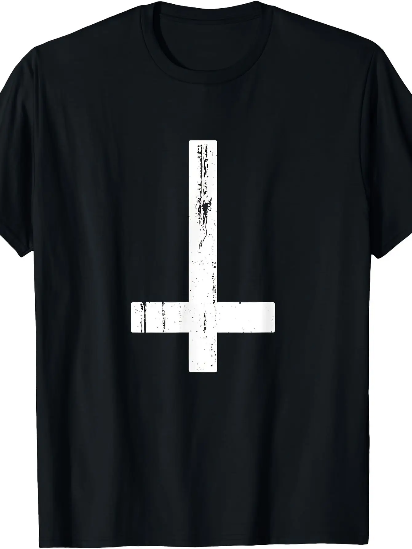 

Satanic Atheist Inverted Cross T Shirt 100 Cotton Machine Washable Men'S And Women'S T Shirts Gifts for Men'S And Women'S