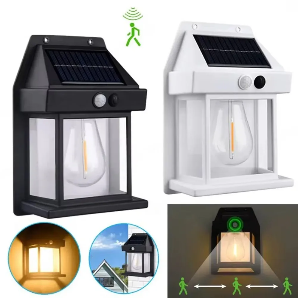 

Automatically Turn on Household Solar Lights Warm Light Human Body Induction Outdoor Garden Light Wall Waterproof