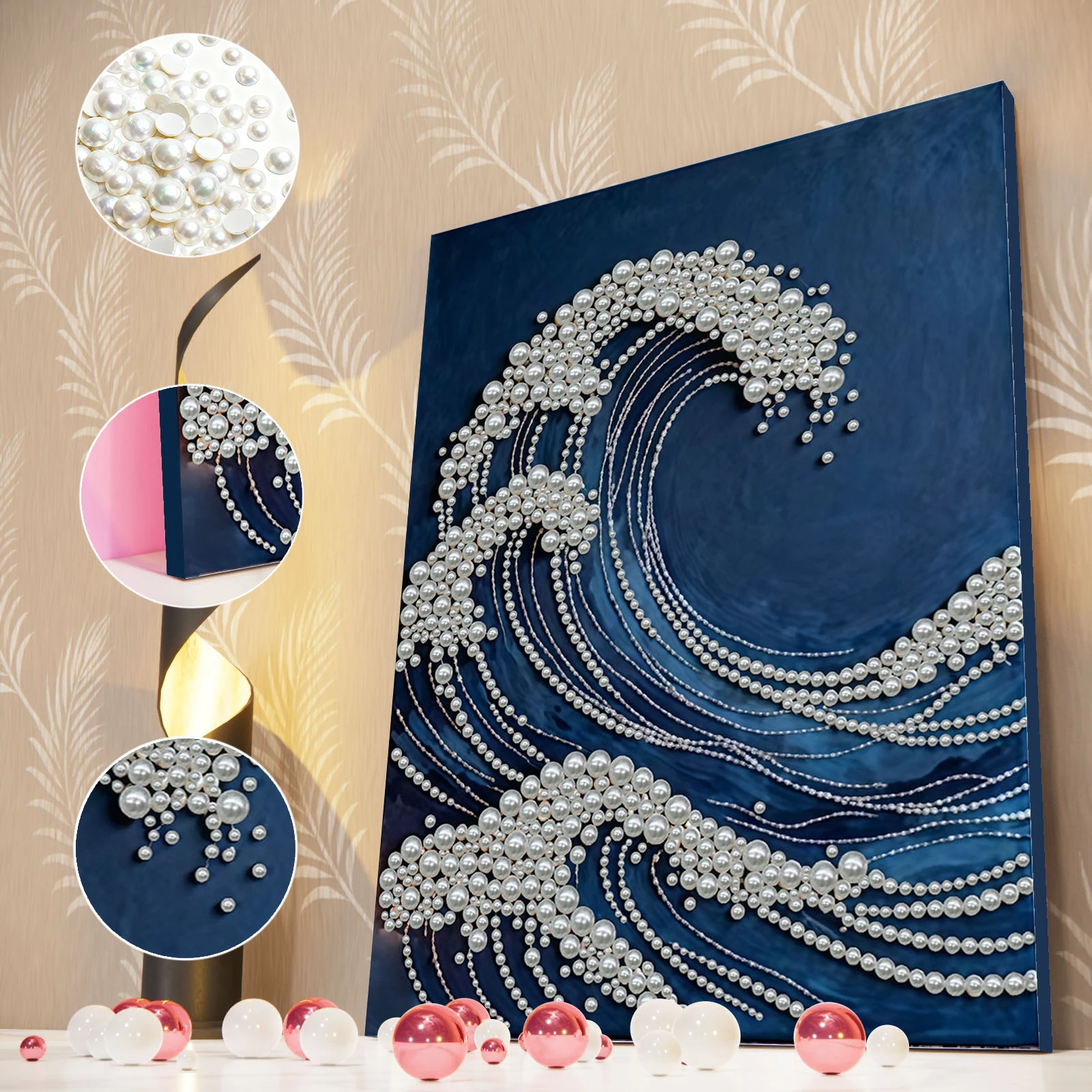 

DIY Pearl Painting Kit for Adults/Beginners Gift Home Decor Pearl Painting Art Kits With Frame 30x40cm