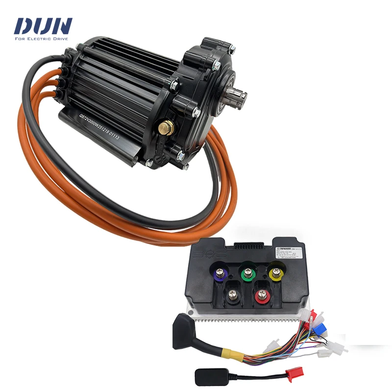 

QS120 60H 2000W V3 72V 60H Передаточное число: 1:2.35 Средний приводной двигатель с Fardriver ND72340 для электрического мотоцикла