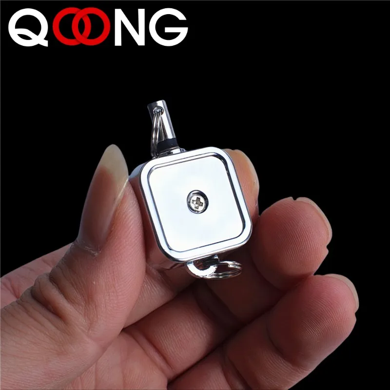 30CM Square Metal Mini Retractable Key Chain Hanging Rope Buckle Keychain Anti Loss Key Ring Access Card Work Card Keyring H10