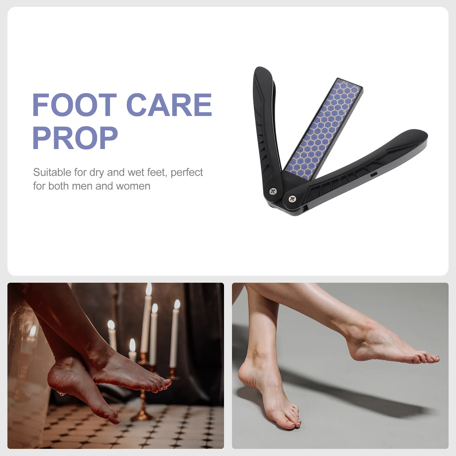 Lima per Piedi in Nano Vetro, Strumento per Pedicure, Rimozione della Pelle Morta, Esfoliante per Piedi Asciutti e Bagnati, Rimuovi Calli Portatile per Uomini e Donne