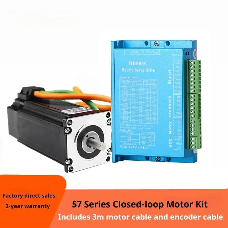 57HB250-54B Closed loop stepper motor 1.8 1.5N.m 3.0A 57mm hybrid high precision low noise numerical control milling machine