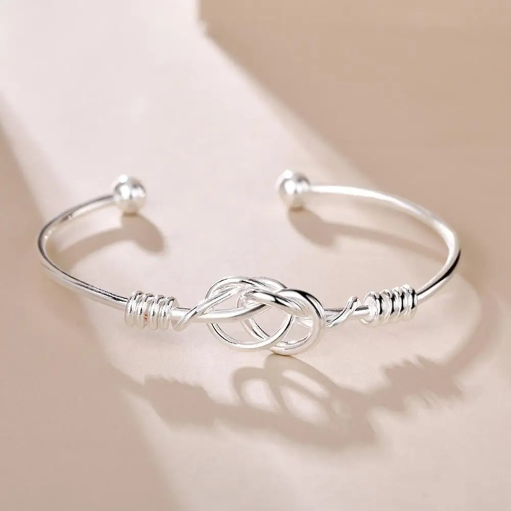 Valentine Day Bracelet Adjustable Entangled Geometry Bangle Set Day Valentines Gift Jewelry Hollow Out Wrist Bracelet for Women