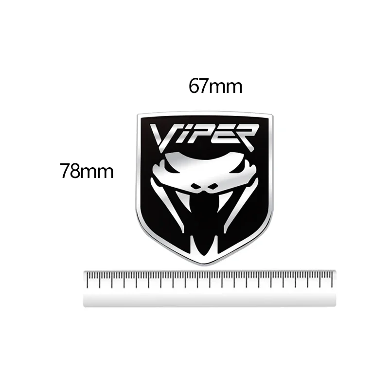 QA VIPE Emblem Car Styling 3D Sticker Metal Front Hood Grille Badge For Journey Charger Durango Avenger Dart Cobra Snake view 6